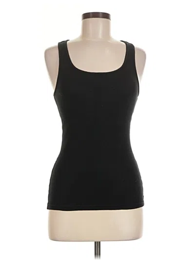 Pre-owned Hanes Tank Top Black Halter Neckline Tops