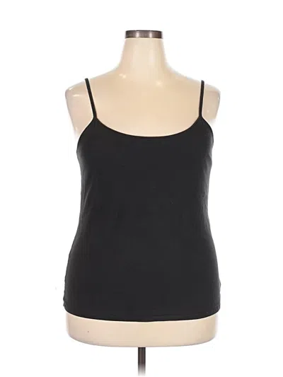 Pre-owned Hanes Tank Top Black Strapless Neckline Tops