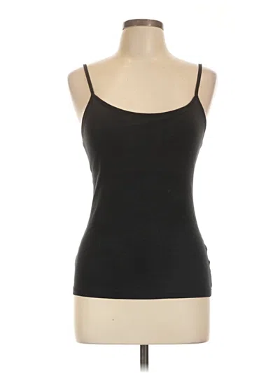 Pre-owned Hanes Tank Top Black Strapless Neckline Tops