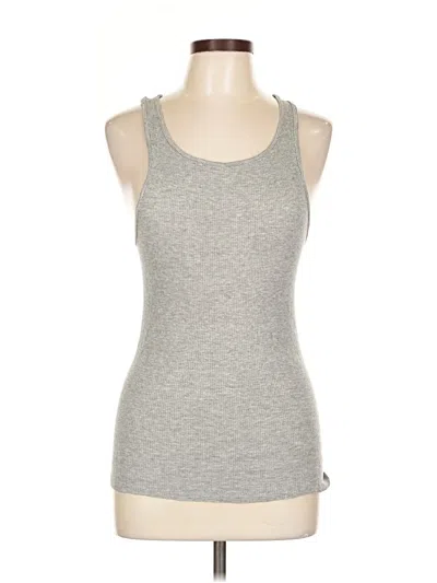 Pre-owned Hanes Tank Top Gray Halter Neckline Tops