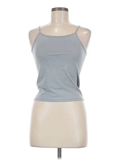Pre-owned Hanes Tank Top Gray Halter Neckline Tops