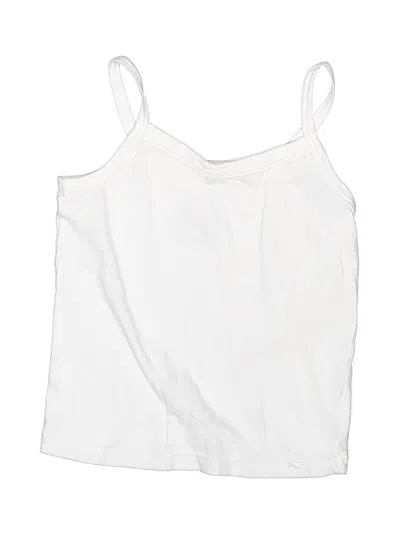 Pre-owned Hanes Kids' Tank Top White Halter Neckline Tops
