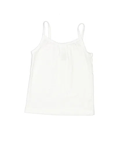 Pre-owned Hanes Kids' Tank Top White Halter Neckline Tops
