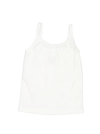 Pre-owned Hanes Kids' Tank Top White Halter Neckline Tops
