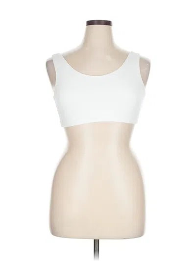 Pre-owned Hanes Tank Top White Strapless Neckline Tops