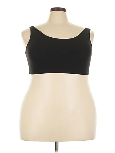 Pre-owned Hanes Tube Top Black Strapless Neckline Tops