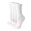 Hanes Absolute Active Heel Tab Womens 5 Pair Crew Socks In White