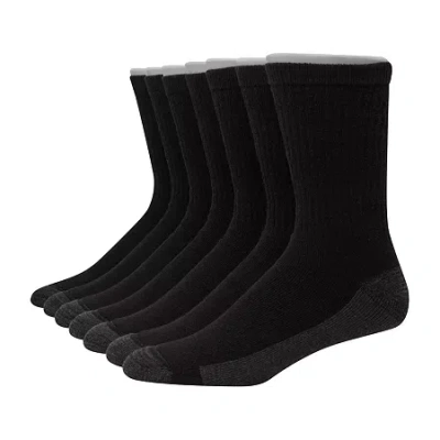 Hanes Ultimate Bonus Pack Mens 7 Pair Crew Socks In Black