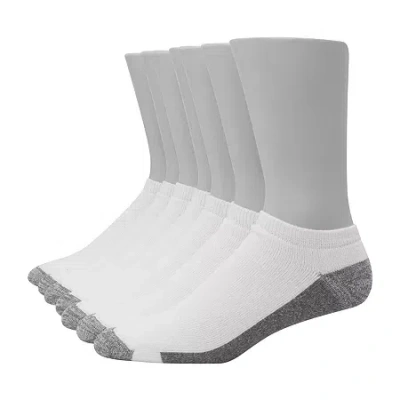 Hanes Ultimate Bonus Pack Mens Multi-pack 7 Pair Low Cut Socks In White