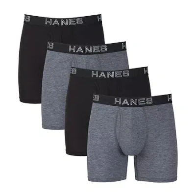 Hanes Ultimate Comfort Flex Fit Total Support Pouch Mens 4 Pack Support Pouch Boxer Briefs Ufsba4 In Multi