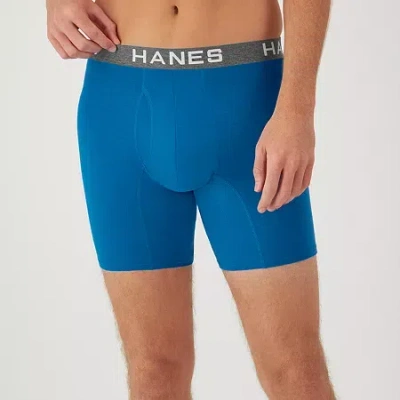 Hanes Ultimate Comfort Flex Fit Ultra Soft Mens 4 Pack Boxer Briefs Ufbbb4 In Blue