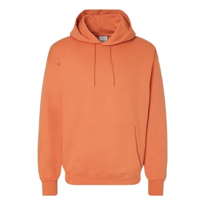 Hanes Ultimate Cotton Hooded Sweatshirt In Orange