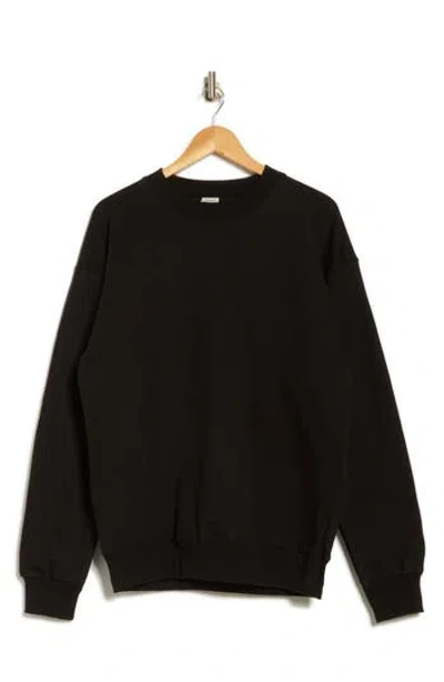 Hanes Ultimate Crewneck Sweatshirt In Black