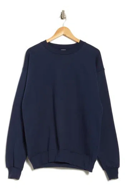 Hanes Ultimate Crewneck Sweatshirt In Blue