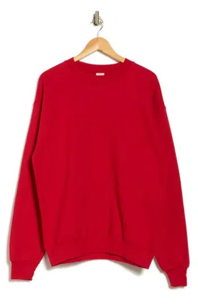 Hanes Ultimate Crewneck Sweatshirt In Red