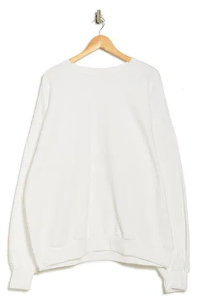 Hanes Ultimate Crewneck Sweatshirt In White