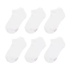 Hanes Ultimate Little & Big Girls 6 Pair Low Cut Socks In White