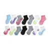 Hanes Ultimate Little & Big Kid Girls 14 Pair Quarter Ankle Socks In Multi