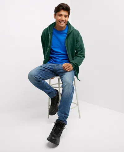 Hanes Ultimate Men's Full-zip Heavyweight Fleece Hoodie In Green