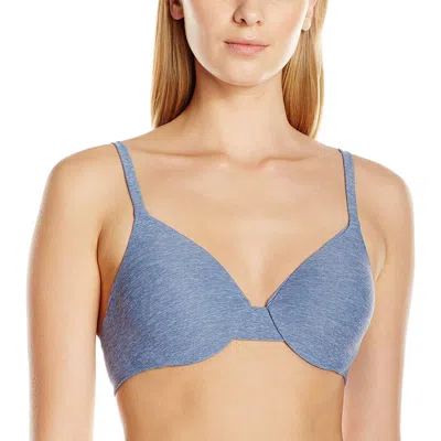 Hanes Ultimate T-shirt Soft Foam Light Lift Bra In Blue