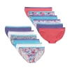 Hanes Ultimate Tagless Cotton Little & Big Girls 12 Pack Bikini Panty In Multi