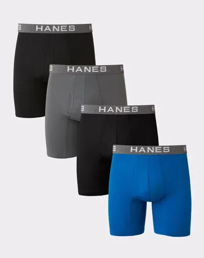 Hanes Ultimate Underwear Men's Multi Comfort Flex Fit Boxer Brief 4-pk Erk2013