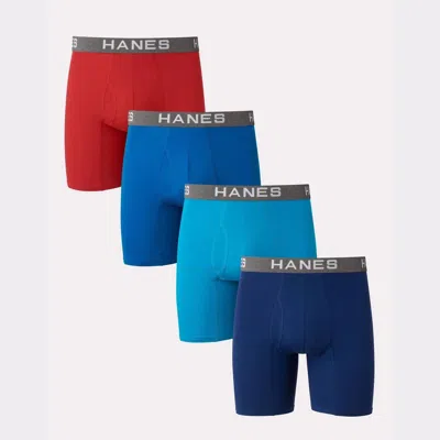 Hanes Ultimate Underwear Men's Multicolor Flex Fit Boxer Brief 4-pack Gbo519