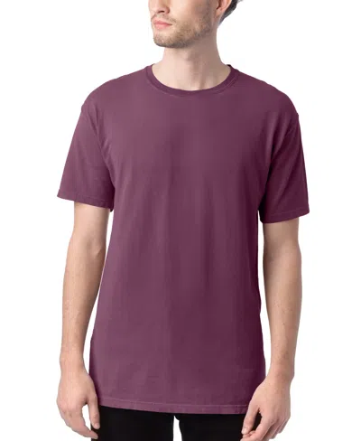 Hanes Unisex Garment Dyed Cotton T-shirt In Purple