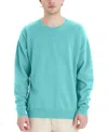 Hanes Unisex Garment Dyed Fleece Sweatshirt In Green
