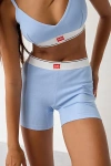 Hanes Uo Exclusive Jersey Knit Boxer Brief In Blue, Women's At Urban Outfitters