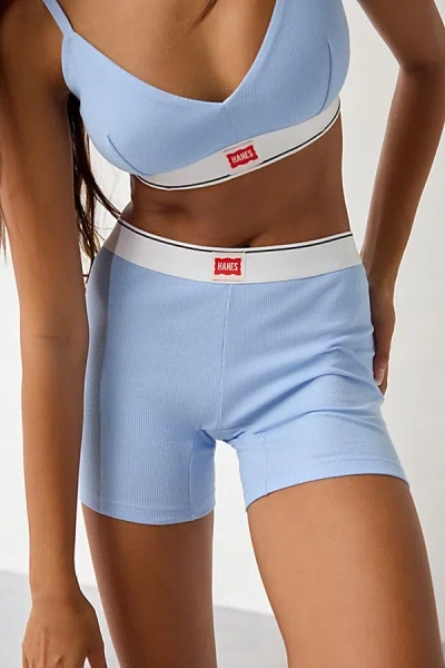 Hanes Uo Exclusive Jersey Knit Boxer Brief In Blue, Women's At Urban Outfitters
