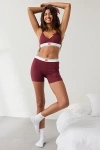 Hanes Uo Exclusive Jersey Knit Boxer Brief In Maroon, Women's At Urban Outfitters In Burgundy