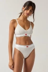 Hanes Uo Exclusive Jersey Knit Thong Top In Grey, Women's At Urban Outfitters In White