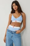 Hanes Uo Exclusive Jersey Knit Triangle Bralette Top In Blue, Women's At Urban Outfitters