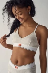 Hanes Uo Exclusive Jersey Knit Triangle Bralette Top In Grey, Women's At Urban Outfitters In Grey