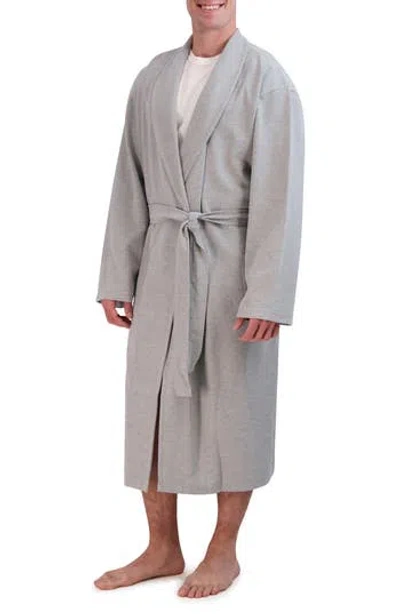 Hanes Waffle Knit Robe In Grey