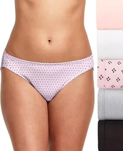 Hanes Women's 5-pk. Ultimate Comfortsoft Bikini Underwear 42w5cs In Pink