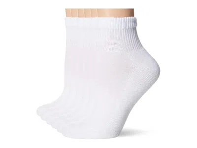 Hanes Women's 6-pack Comfort Toe Seamed Ankle Socks Sock White: Shoe Size: 5-9 One Size
