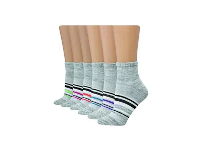Hanes Women's 6-pair Lightweight Breathable Ventilation Ankle Socks Sock Grey Assorted: Shoe Size: 5-9 One In Multi
