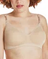 Hanes Women's Comfortflex Seamless T-shirt Bra Mhg795 In Nude Heather