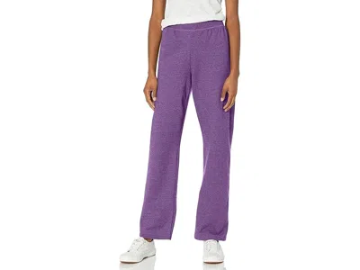 Hanes Women's Ecosmart Open Bottom Leg Sweatpants Women's Clothing Violet Splendor Heather: Xl One Size In Purple