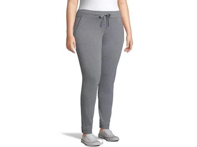 Hanes Women's Jogger With Pockets Women's Clothing Juniper Blue Heather: Lg One Size In Gray