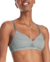 Hanes Women's Oh So Light Comfortflex Wireless Bra Mhg521 In Coolest Grey Heather
