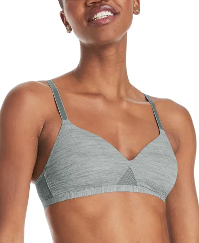 Hanes Women's Oh So Light Comfortflex Wireless Bra Mhg521 In Coolest Grey Heather