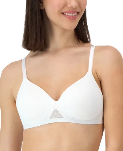 Hanes Women's Oh So Light Comfortflex Wireless Bra Mhg521 In White