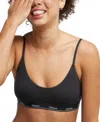 Hanes Women's Originals Comfortflex Cropped Bralette Mso103 In Black