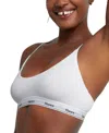 Hanes Women's Originals Comfortflex Cropped Bralette Mso103 In White 002