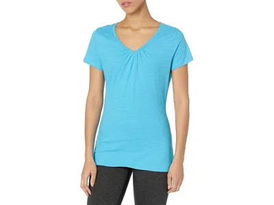 Hanes Women's Shirred V-neck T-shirt Women's Clothing Process Blue: Large