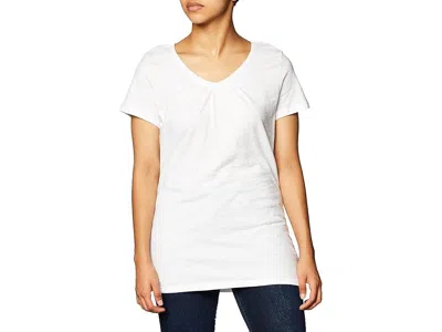 Hanes Women's Shirred V-neck T-shirt Women's Clothing White: X-large