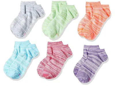 Hanes Womens Lightweight Breathable Super No Show Socks, 6-pair Pack Sock Pink/grey Accent Design: Shoe Si In Multi